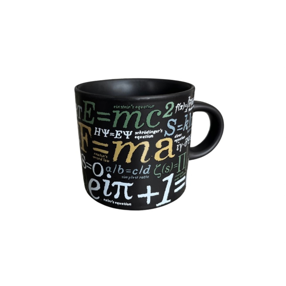 MATH || BLACK GREEN YELLOW WHITE BLUE || TEA/COFFEE MATH MUG WITH HANDLE